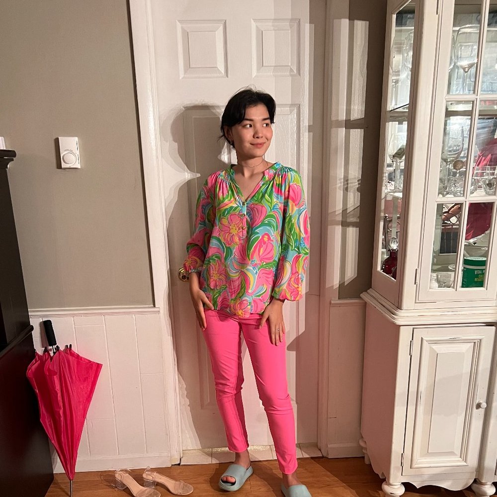 LILLY PULITZER ELSA BLOUSE XS Worn 1x